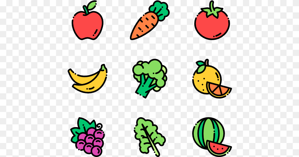 Fruits Amp Vegetables Icon, Food, Fruit, Plant, Produce Free Png