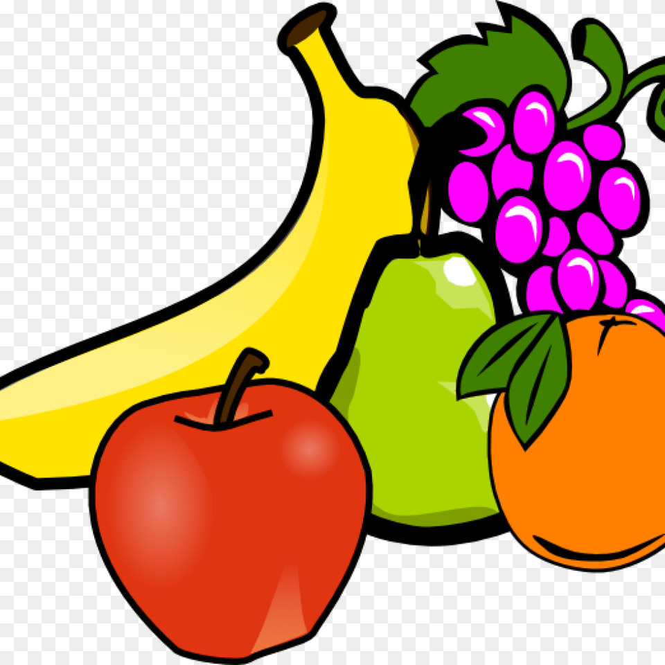 Fruits And Vegetables Clipart Vegetable Clipart At Cartoon Fruit And Vegetables, Banana, Food, Plant, Produce Free Png