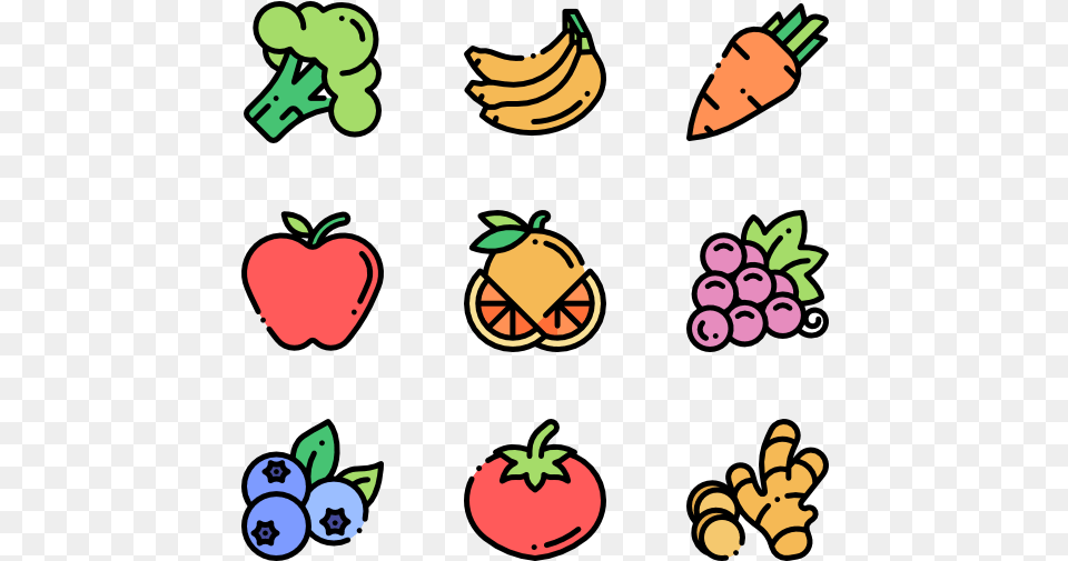 Fruits And Vegetables Fruits And Vegetables Cartoon, Berry, Food, Fruit, Plant Free Transparent Png