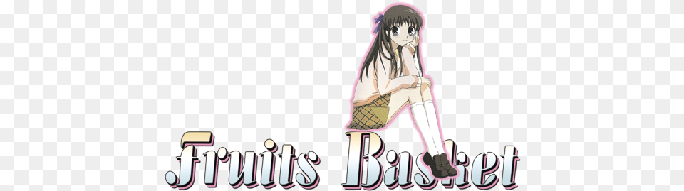 Fruits Basket Tv Show Image With Logo And Character Fruits Basket, Book, Comics, Publication, Person Free Png Download