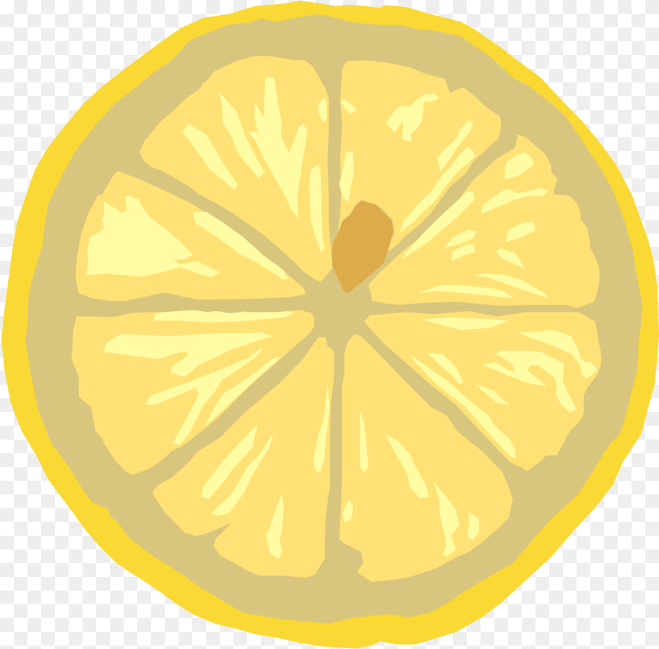 Fruits Citrus Transparent Clipart Cross Section Of A Lemon, Citrus Fruit, Food, Fruit, Plant Free Png