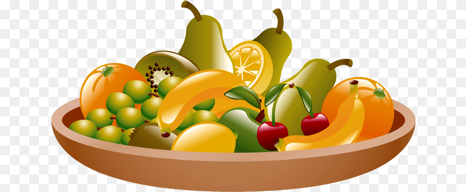 Fruits Clipart Bowl Of Fruits Clipart, Banana, Plant, Fruit, Food Free Png
