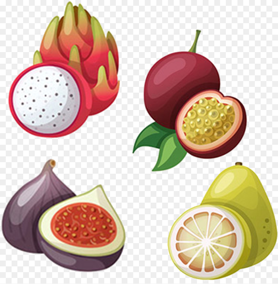 Fruits Clipart Tropical Fruit Passion Fruit Clipart, Food, Plant, Produce, Tape Free Transparent Png