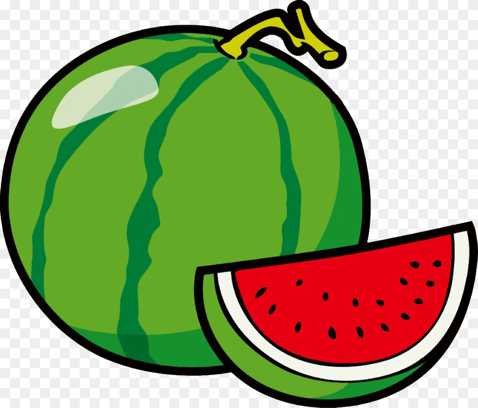 Fruits Clipart Watermelon Fruits Watermelon Transparent Food, Fruit, Plant, Produce Free Png Download