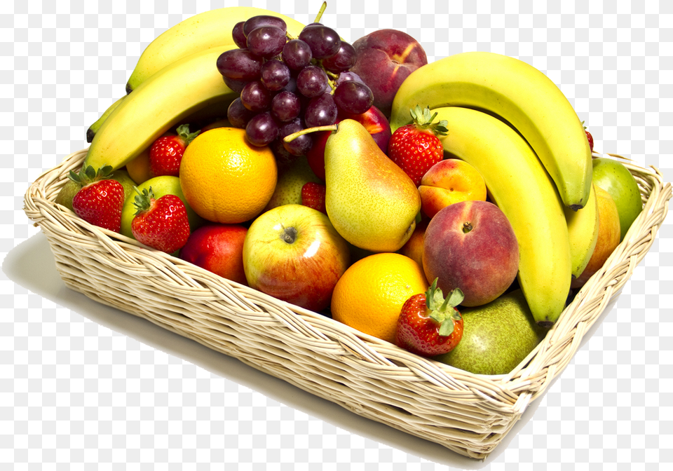 Fruits In Basket Transparent Images Fresh Fruit And Nuts, Produce, Plant, Food, Citrus Fruit Png Image