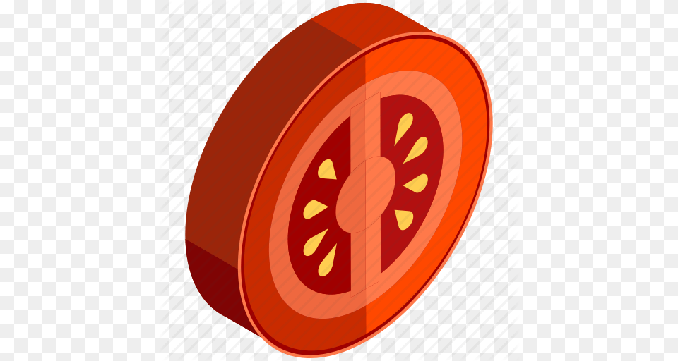 Fruits Salad Slice Tomato Vegetables Vitamins Icon, Wheel, Spoke, Machine, Car Wheel Free Transparent Png