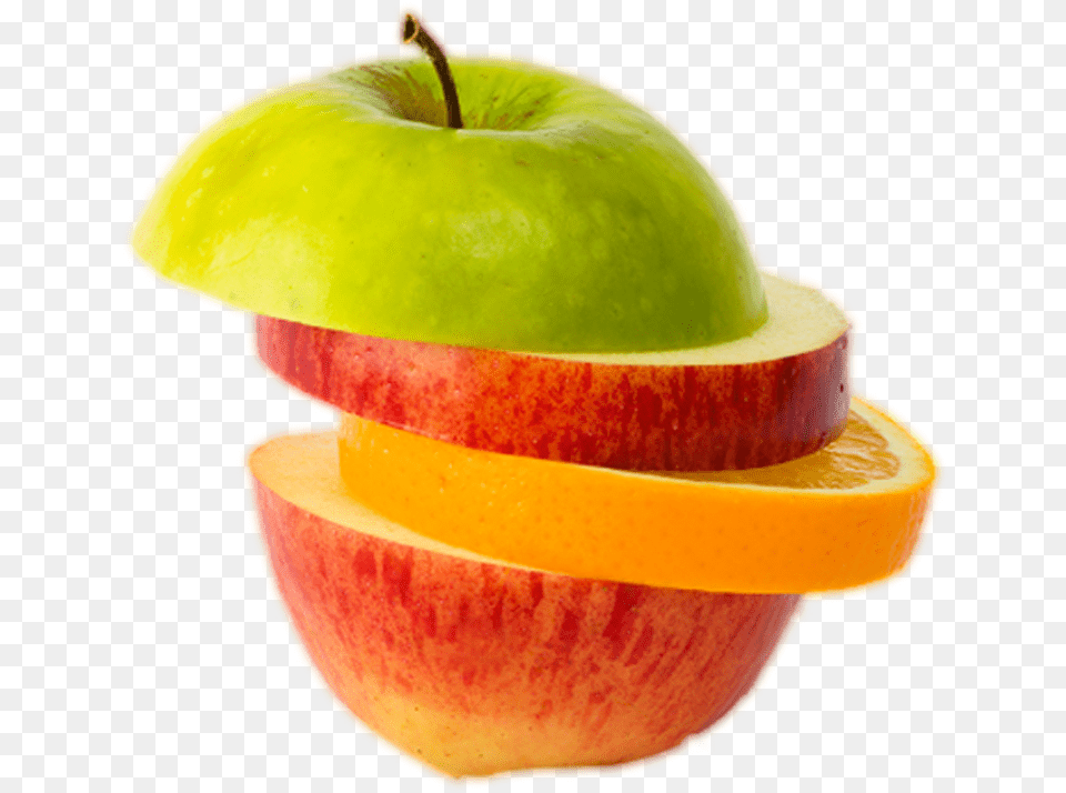 Fruits Slice Transparent Two Fruit Slices Transparent Clip Art, Apple, Food, Plant, Produce Free Png Download