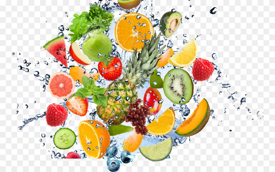 Fruits Transparent Splash Fruits, Food, Fruit, Plant, Produce Png