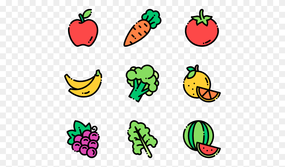 Fruits Vegetables Icons, Food, Fruit, Plant, Produce Png