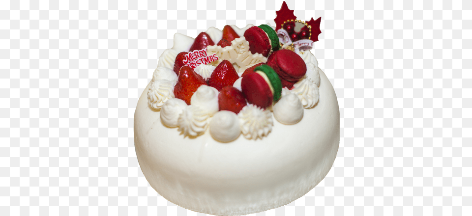 Fruity Christmas Strawberry, Birthday Cake, Cake, Cream, Dessert Png Image