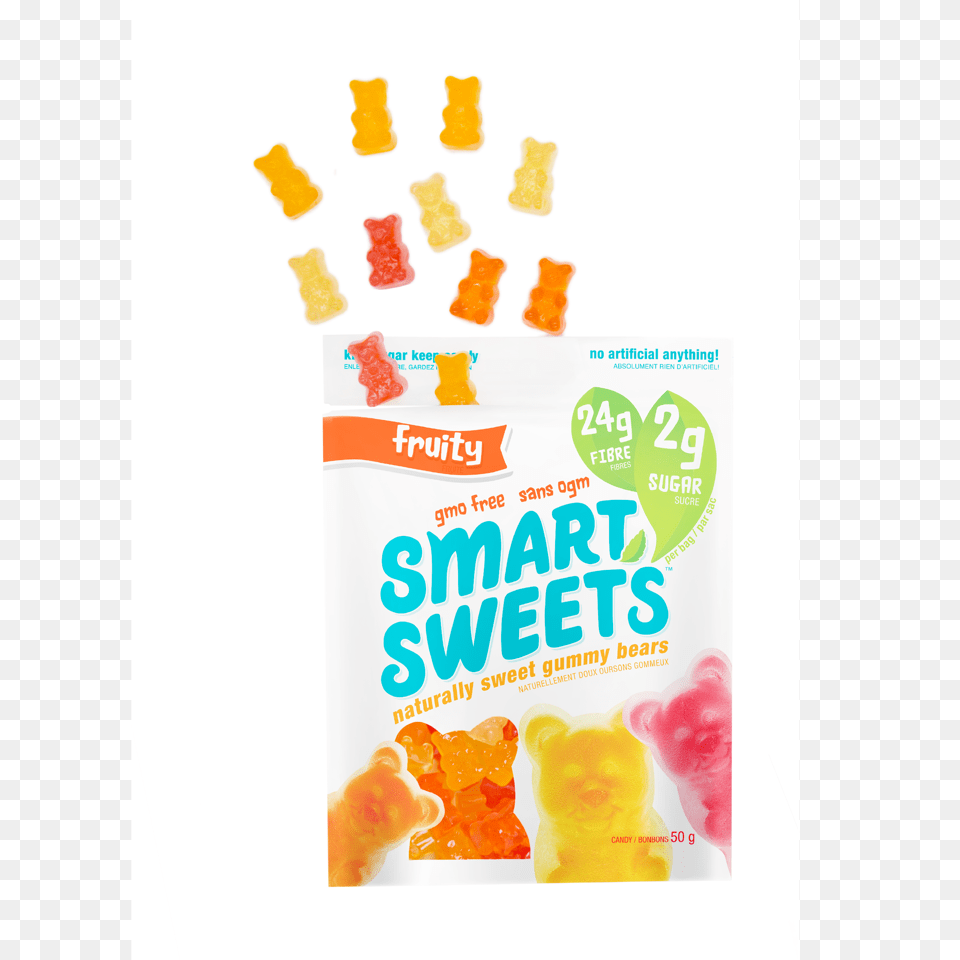Fruity Low Sugar Gummy Bears, Jelly, Food, Sweets, Advertisement Free Transparent Png