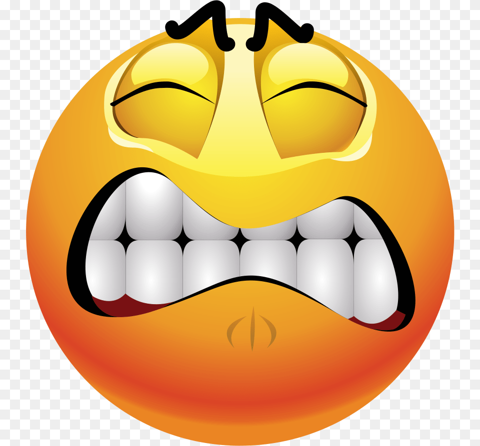 Frustrated Emoji 225 Decal Frustrated Face Clip Art, Food, Plant, Produce, Pumpkin Png Image