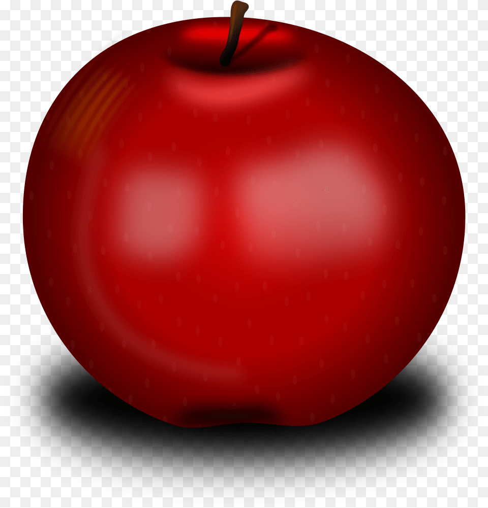 Fruta Drawing Of A Shiny Apple, Food, Fruit, Plant, Produce Png Image