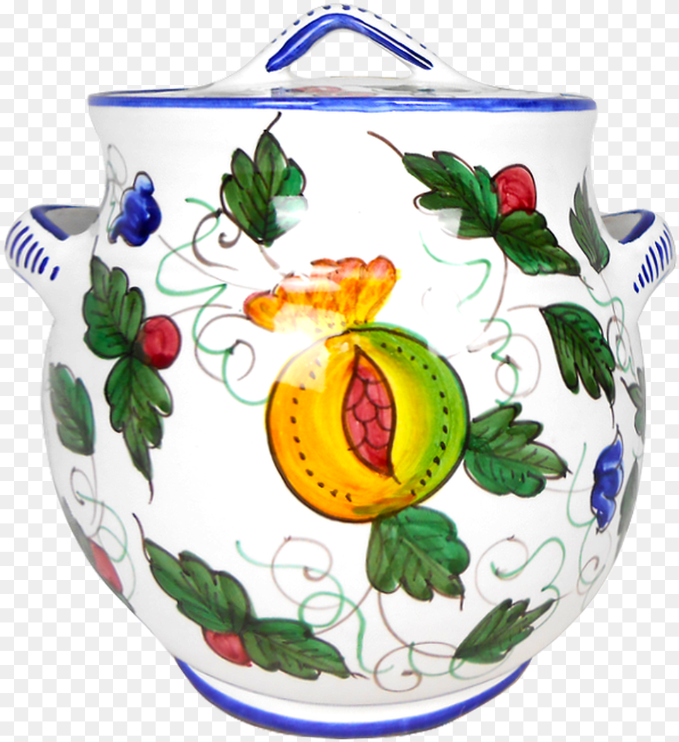 Frutta Piena Cookie Jar Ceramic, Art, Porcelain, Pottery, Cookware Free Png