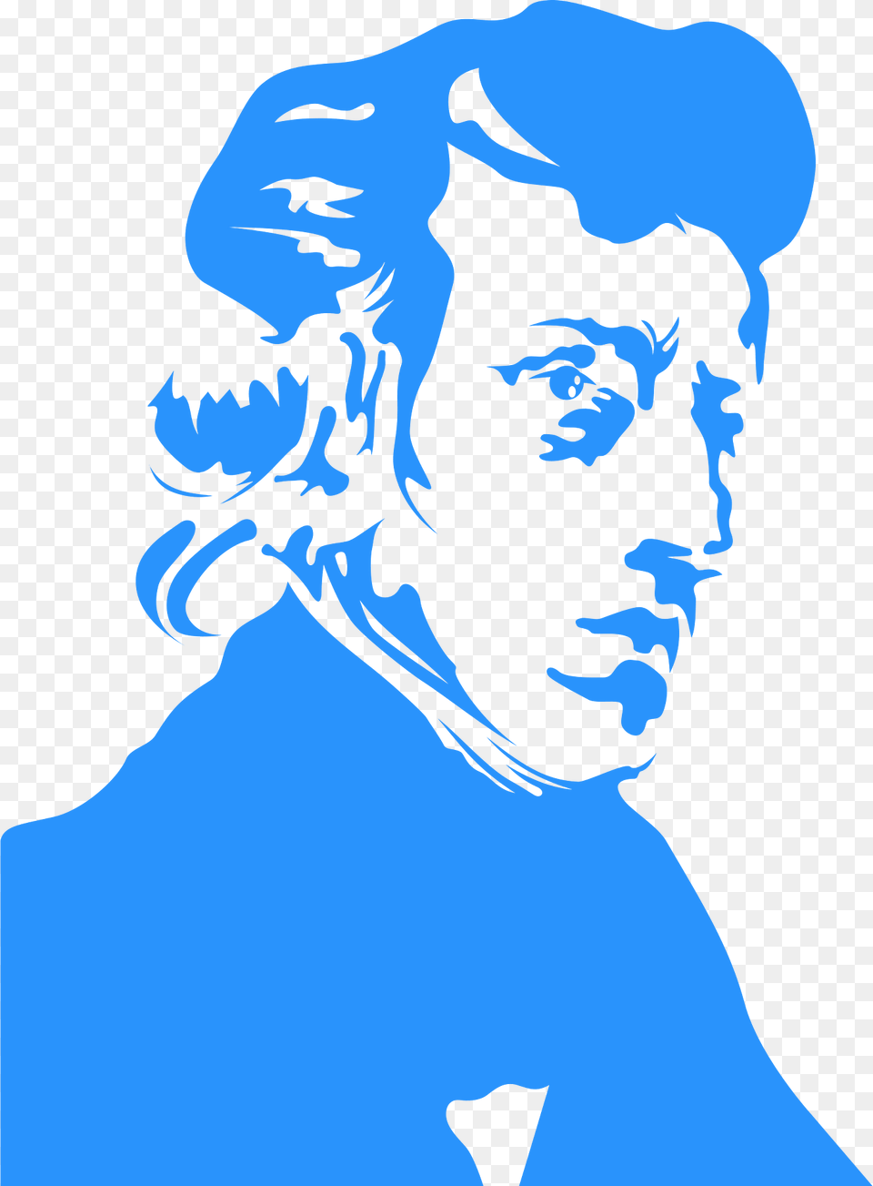Fryderyk Chopin Portrait Stencil Silhouette, Painting, Art, Face, Head Free Png