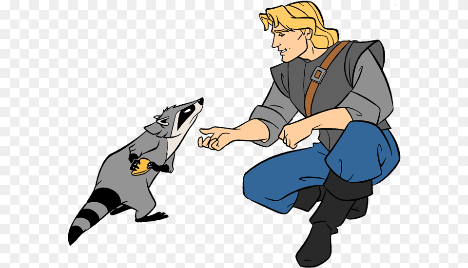 Fryhyud Pocahontas John Smith And Meeko, Adult, Male, Man, Person Free Transparent Png