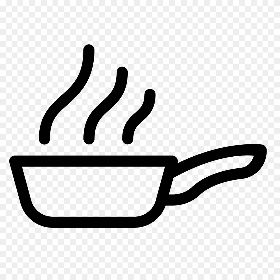 Frying Pan Icon, Gray Png Image