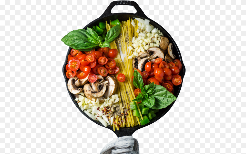 Frying Pan Nutrition One Pot Meals, Food, Food Presentation, Plant, Fungus Png Image