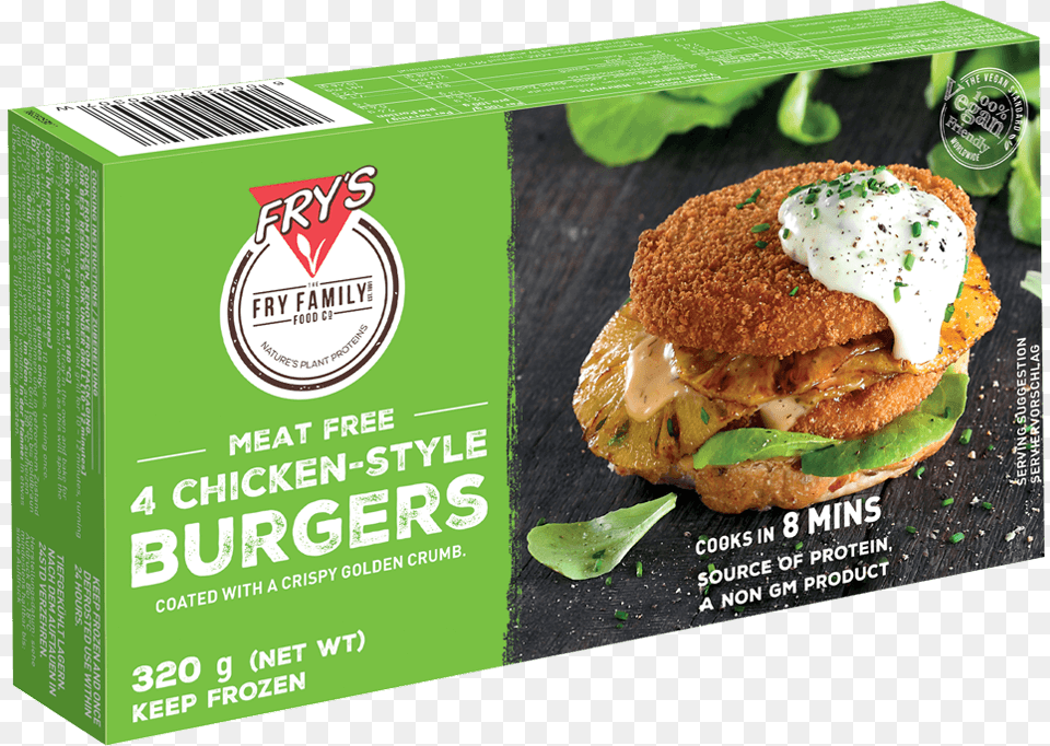 Frys Chicken Style Burger, Food, Advertisement, Lunch, Meal Png