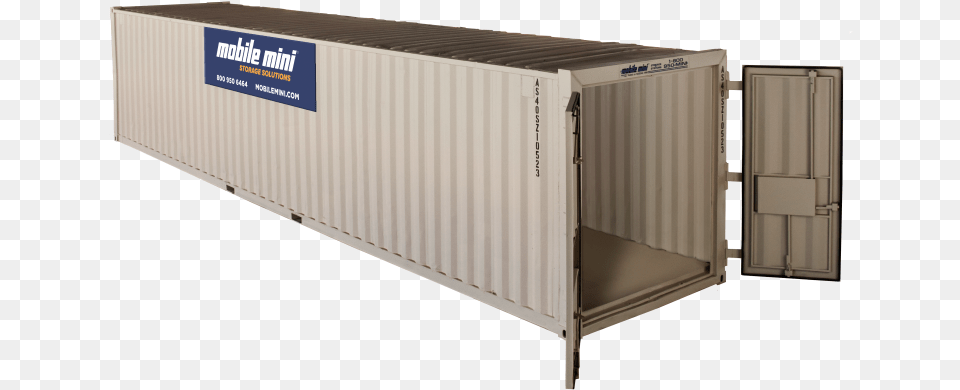 Ft Mobile Mini Large Storage Containers Inside Container 40ft Side View, Shipping Container, Cargo Container, Crib, Furniture Free Transparent Png