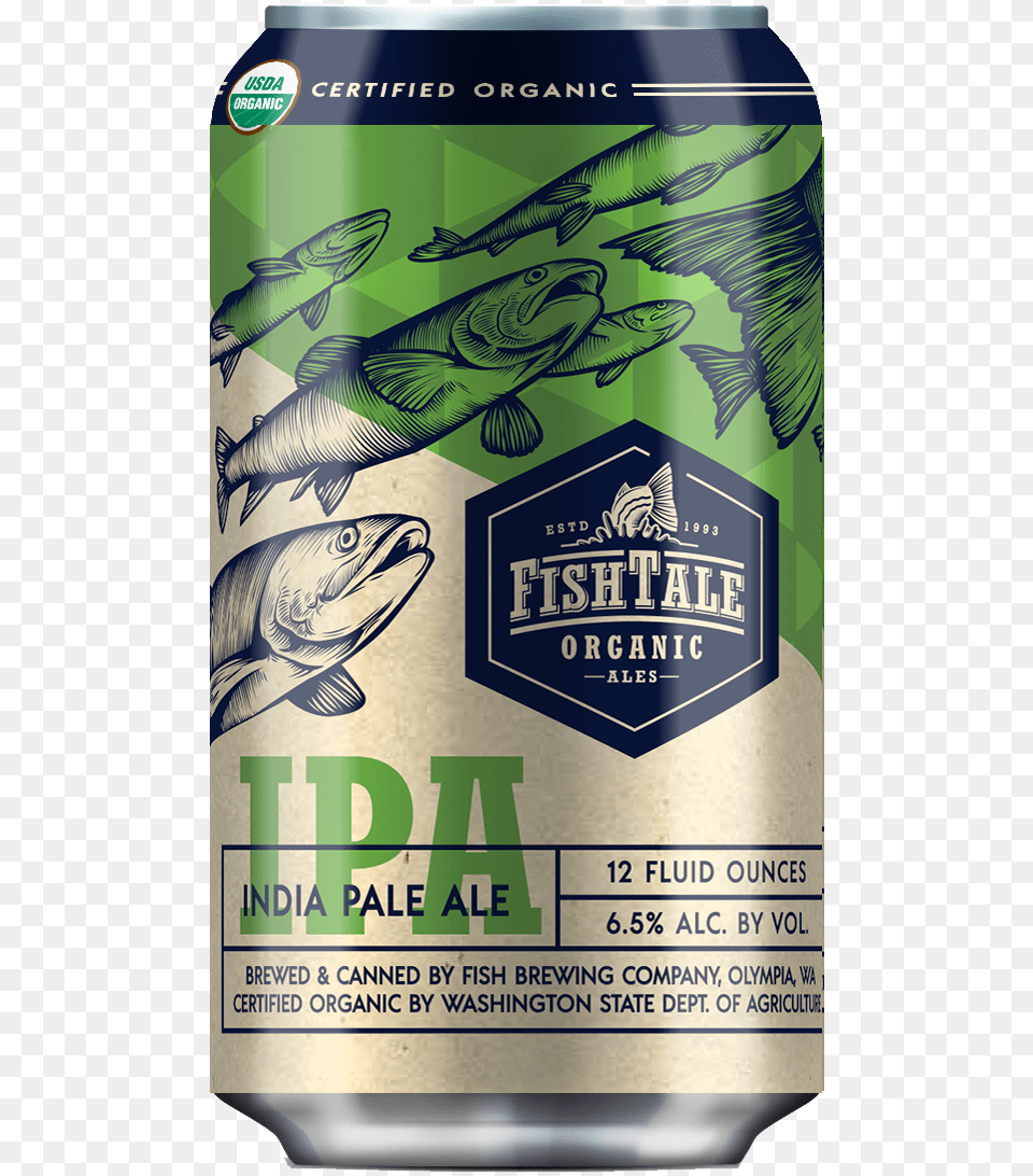 Fta Organic Ipa Can Fish Tale Organic Porter, Alcohol, Animal, Beer, Beverage Png