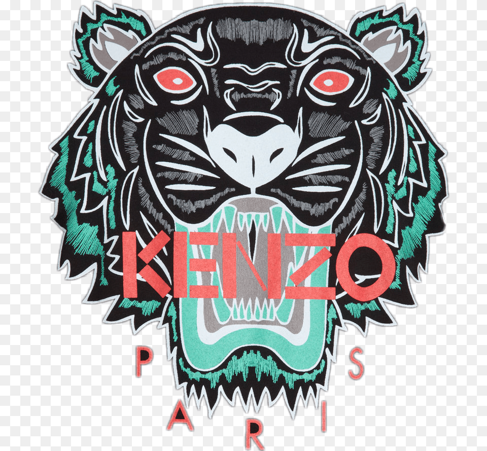 Ftefavebrands Kenzo Ilovekenzo Tiger Roaring Kenzo Tiger Logo, Emblem, Symbol, Baby, Person Free Png