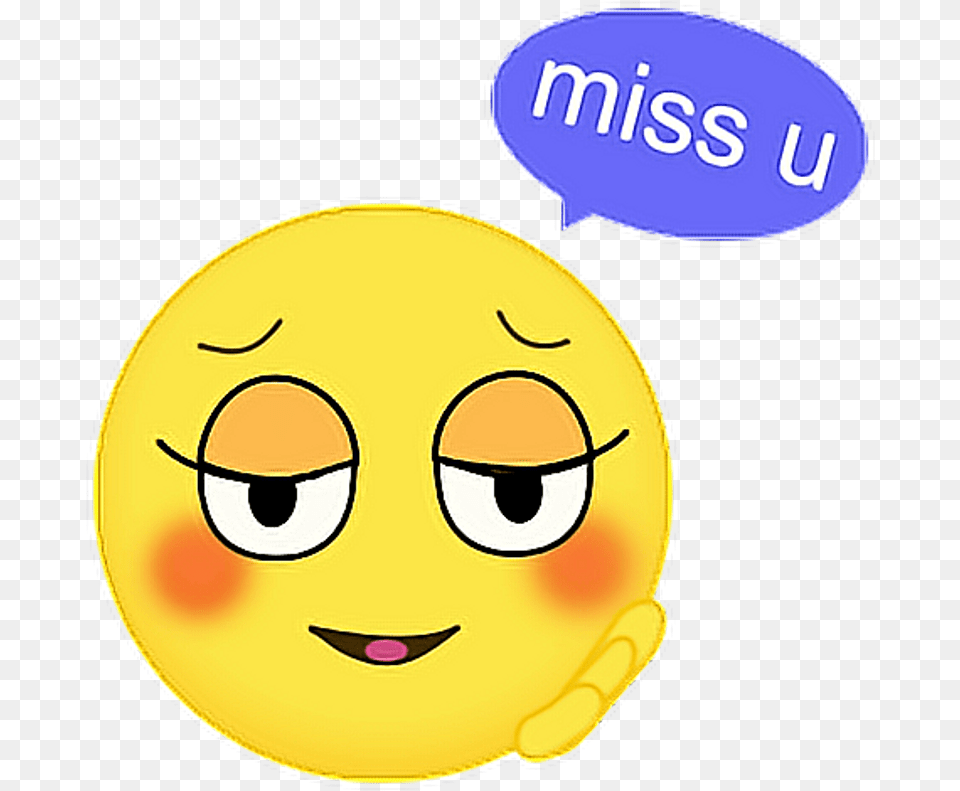 Ftemissyou Missyou Love Stickers Miss You Emoji Cute, Face, Head, Person, Citrus Fruit Png