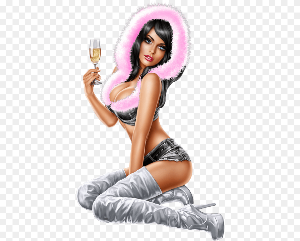 Ftes De Fin D Anne Pin Up New Year, Adult, Female, Person, Woman Png Image