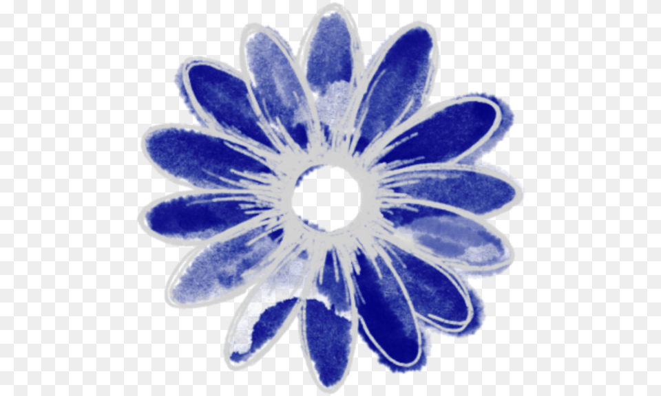 Ftesticker Flower Watercolor Blue Artistic Hubcap, Anemone, Daisy, Petal, Plant Png Image