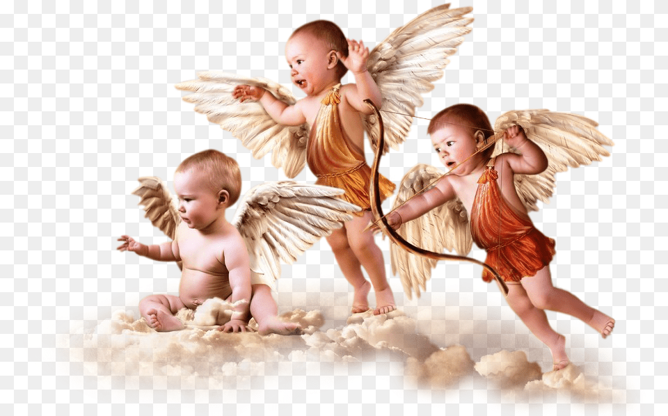 Ftestickers Angelwingsboyboys Babycloudclouds, Angel, Baby, Person, Face Png Image