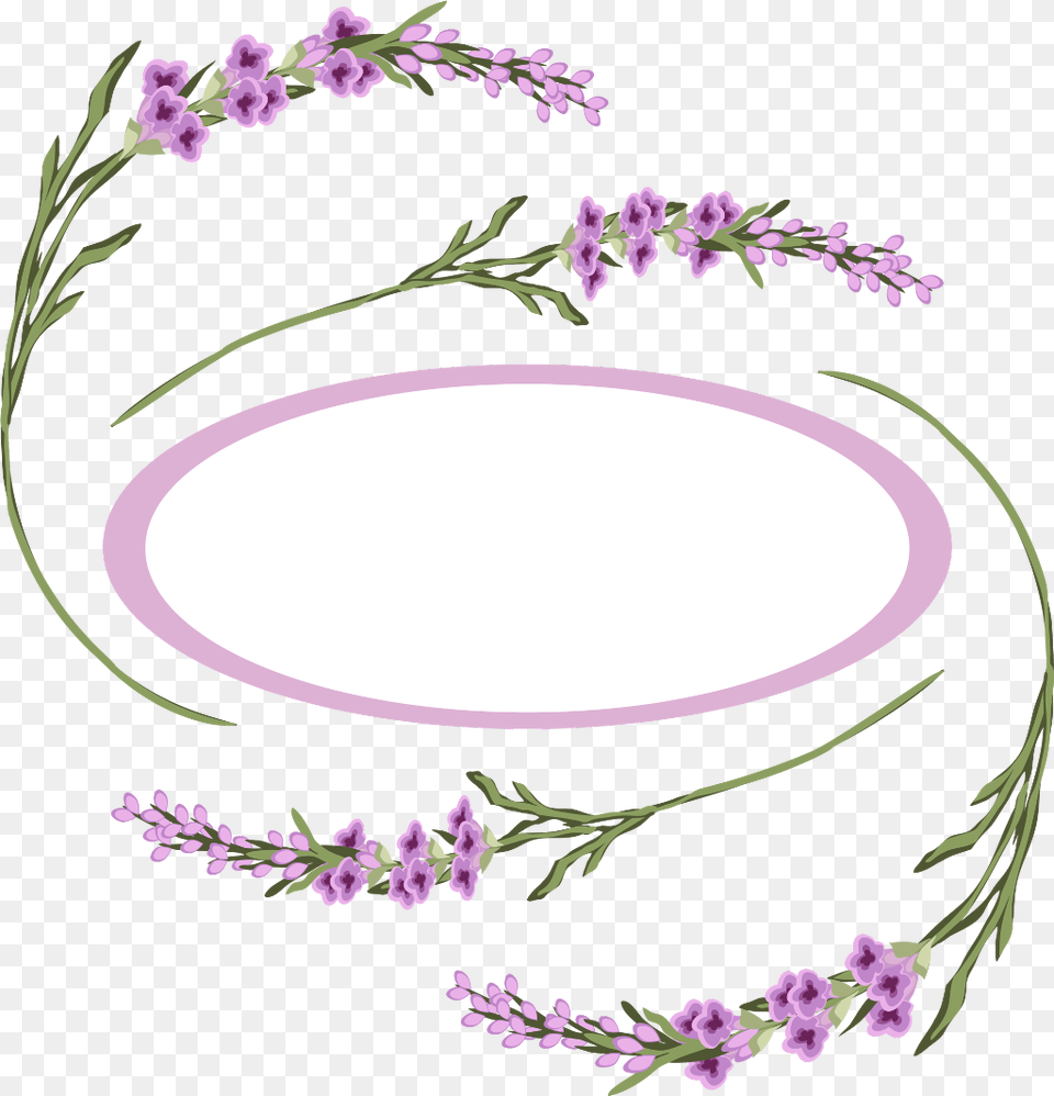 Ftestickers Background Frame Flowers Lavender Orchid, Flower, Oval, Plant, Pattern Free Transparent Png