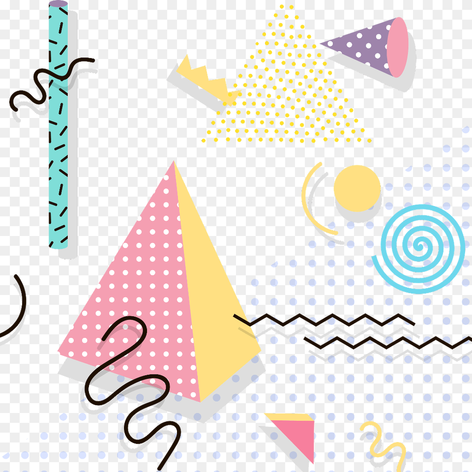 Ftestickers Background Geometric Aesthetic Popart, Clothing, Hat, Party Hat, People Free Png