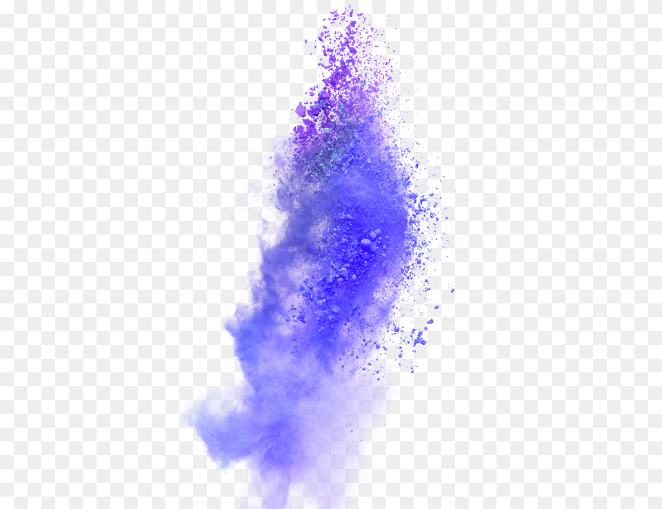 Ftestickers Blue Powder Explosion Effect Paint Purple Powder Explosion, Person Png