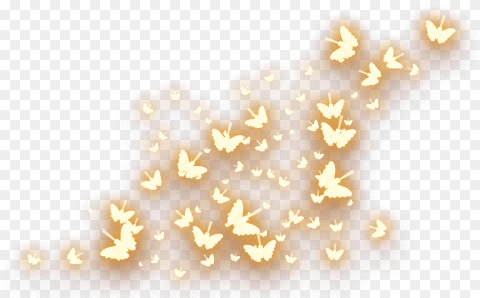 Ftestickers Butterflies Butterflylight Glowing Gold Glow Butterfly, Lighting, Fire, Flame, Candle Free Transparent Png