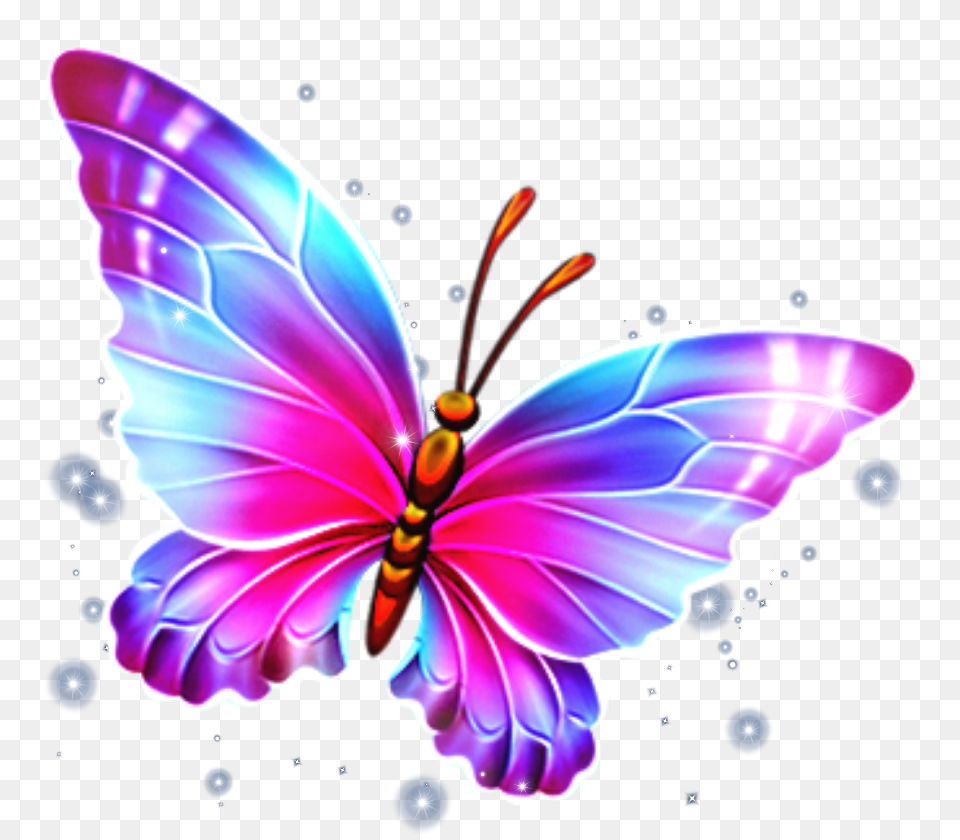 Ftestickers Butterfly Light Colorful, Art, Graphics, Pattern, Purple Free Png