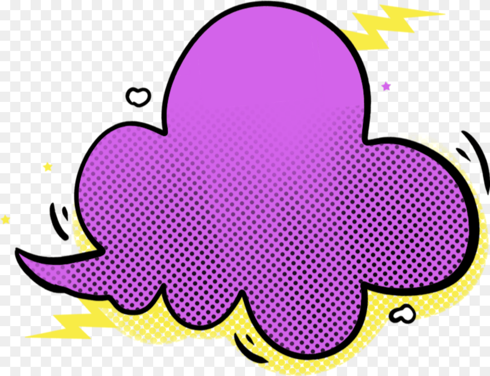 Ftestickers Callout Speechbubble Sticker By Pennyann Dot, Purple, Flower, Plant Free Transparent Png