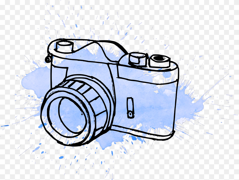 Ftestickers Camera Watercolor Stain Splash Paint Camera Drawing Transparent Png Image