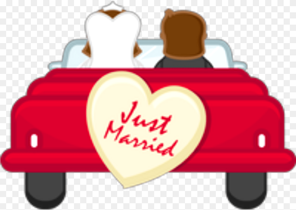 Ftestickers Car Couple Love Wedding Justmarried Clipart Just Married Couple Cartoon Free Png