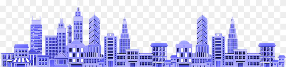 Ftestickers Cartoon Citylife Blue Cartoon City No Background, Architecture, Building, High Rise, Metropolis Png Image