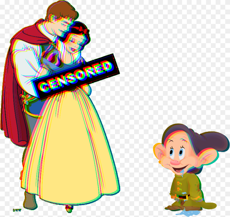 Ftestickers Censored Glitch Cartoons Blancanieves Snow White And Prince, Adult, Female, Person, Woman Png