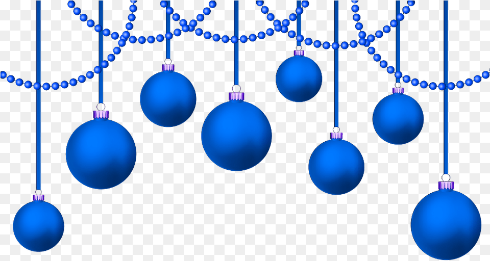 Ftestickers Christmas Ornaments Garland Blue Christmas Ornament Transparent Background, Lighting, Sphere, Accessories Free Png Download