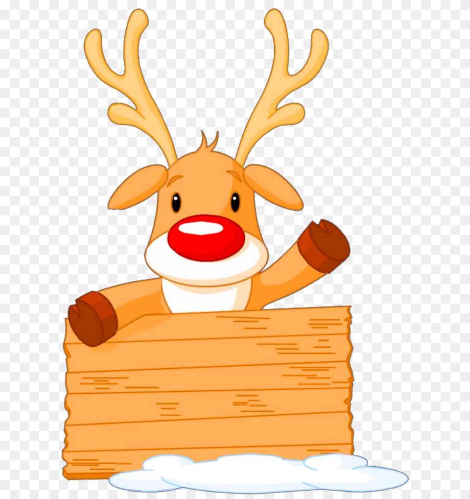 Ftestickers Christmas Reindeer Rudolph Cute Cute Rudolph The Red Nosed, Animal, Deer, Mammal, Wildlife Free Png