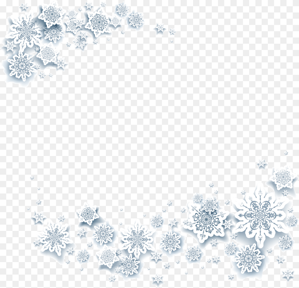 Ftestickers Christmas Winter Snowflakes Frame Illustration, Nature, Outdoors, Pattern, Snow Free Png