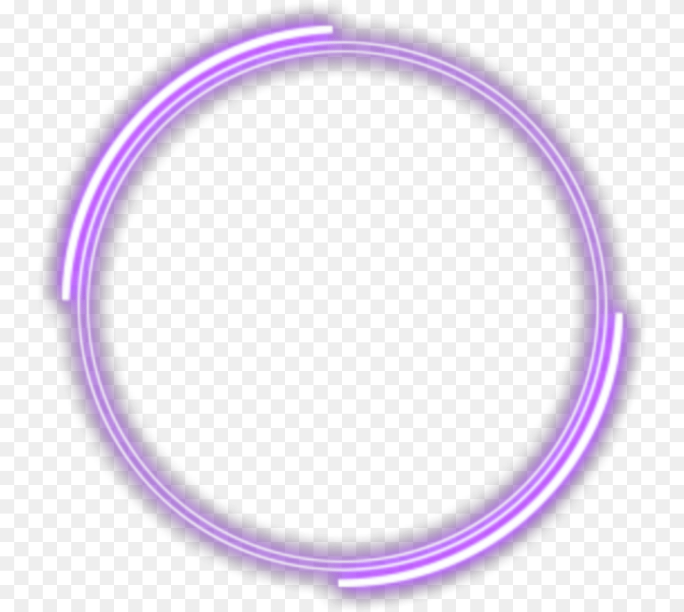 Ftestickers Circle Rings Neon Luminous Purple Circle, Light, Hoop Png Image