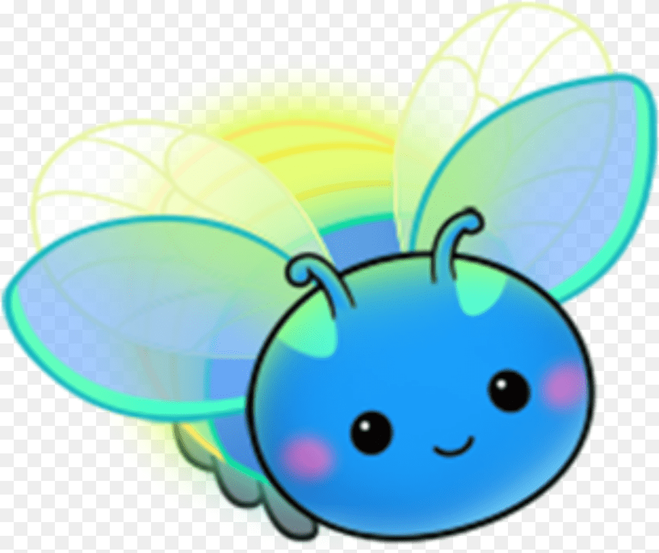 Ftestickers Clipart Cartoon Firefly Blue Cute Firefly Cartoon, Balloon, Disk Free Png Download