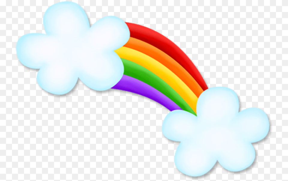 Ftestickers Clipart Cartoon Rainbow Clouds Cute Graphic Design, Art, Graphics, Logo, Outdoors Free Png Download