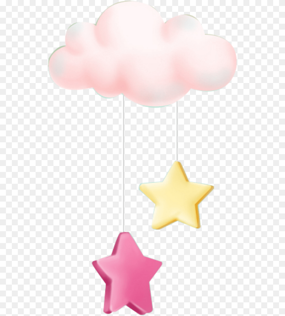 Ftestickers Clipart Cloud Stars Cute Pink Clouds Animated, Star Symbol, Symbol, Balloon, Person Png Image