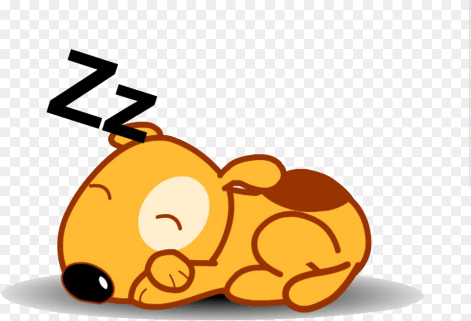 Ftestickers Clipart Dog Asleep Sleeping Cute Sleeping Dog Cartoon Transparent Png