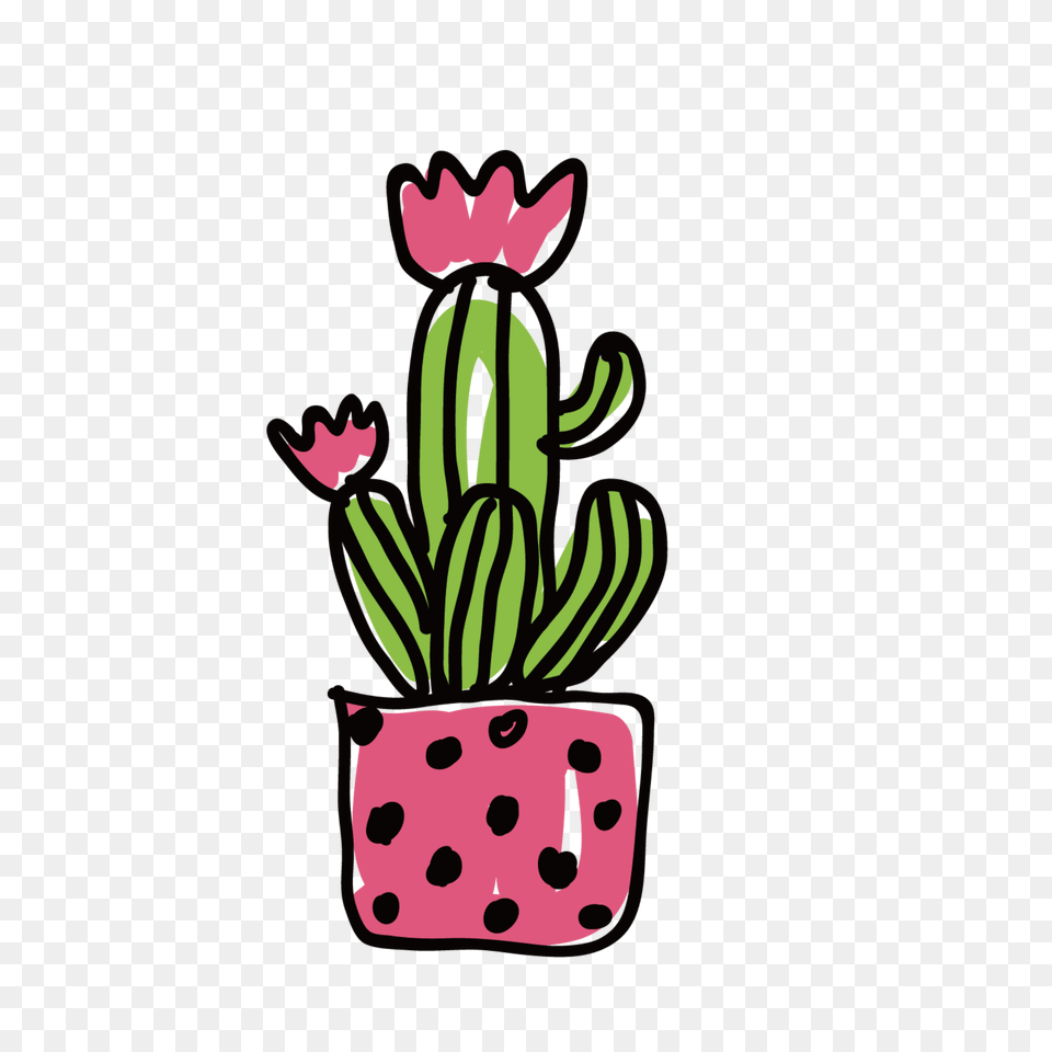 Ftestickers Clipart Flower Succulent Cactus, Plant, Potted Plant Free Transparent Png