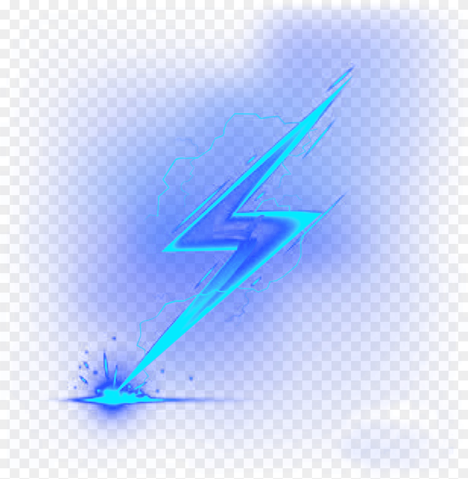 Ftestickers Clipart Lightningbolt Blue Blue Lightning Bolt, Flare, Light, Lighting, Nature Png Image